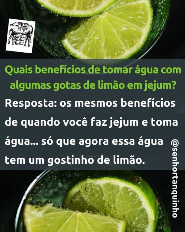 Imagem mostrando os benefícios da água com limão e contando que a água com limão não quebra o jejum