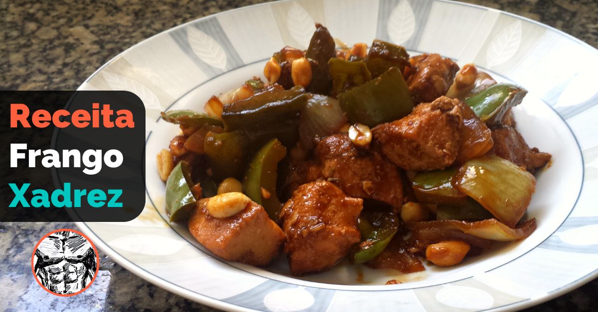 Receita de frango xadrez com arroz branco